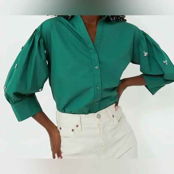 THE SHIRT BY ROCHELLE BEHRENS

Green Bara Shirt - Picture 3 of 10